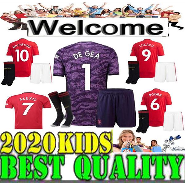 

Goalkeeper 1 de gea 2019 2020 manche ter kid occer jer ey home red et 9 lukaku 10 ra hford 6 pogba boy united football hirt
