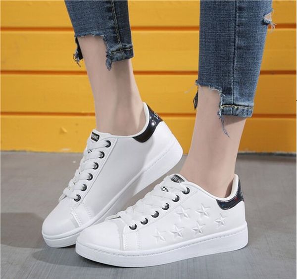 

spring chic sneakers for women all white walkingl shoes lace pink blue sneakers all match chaussure femme zapatillas lona mujer