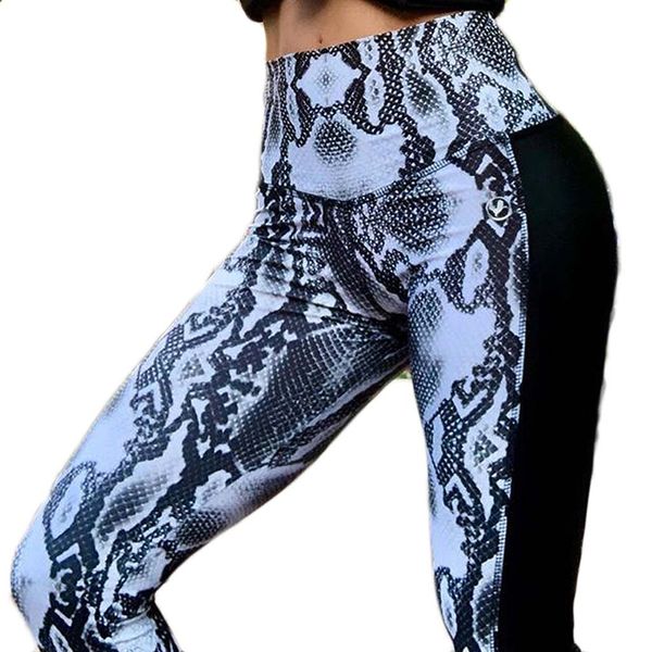

leggings women snake print high waist leggings sports athletic pants leather workout fitness leggins sweatpants clothes trouser, Black