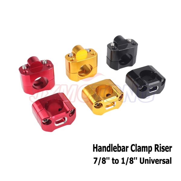 

cnc billet handlebar fat bar risers mount clamp adaptor 22mm to 28mm for pit dirt bike racing motorcycle enduro supermoto mx atv