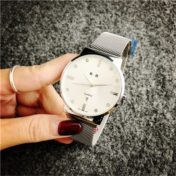 

ультра тонкие роскошные мужские watche 40.7mm роскошь дизайнер леди часы дамы платье женщина складной пряжки розового золота наручные часы ч, Slivery;black