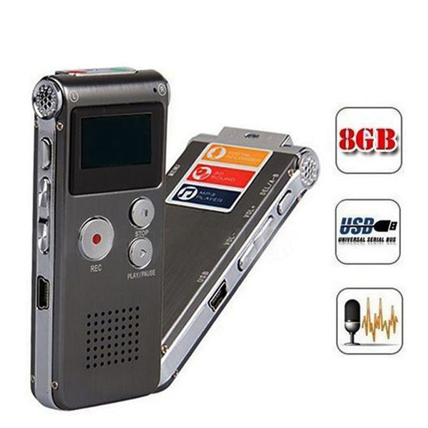 

new8gb digital audio voice recorder rechargeable dictaphone telephone mp3+earphone+cables player wholesales 30may0