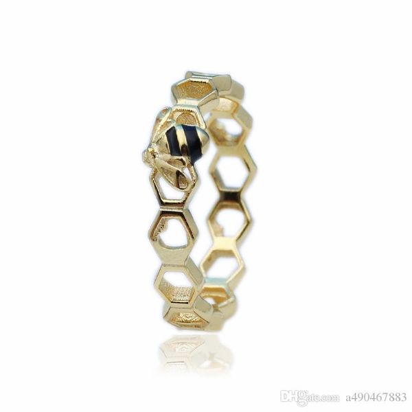 

высокое качество s925 серебряное кольцо мода ажурное пчелиное кольцо поставляется с мешком для пыли и коробкой для стильного подарка пары, Silver