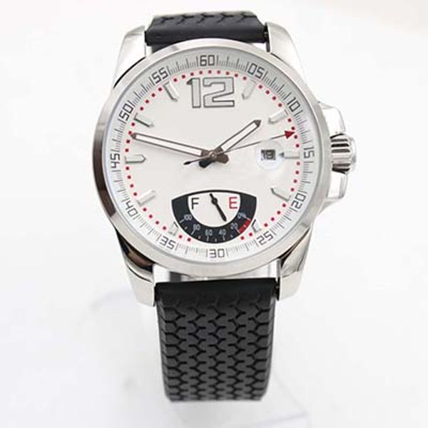 

classic racing 168457 discount price racing chronograph quartz sport rubber strap deployment clasp classic bracelet luxury men watch, Slivery;brown