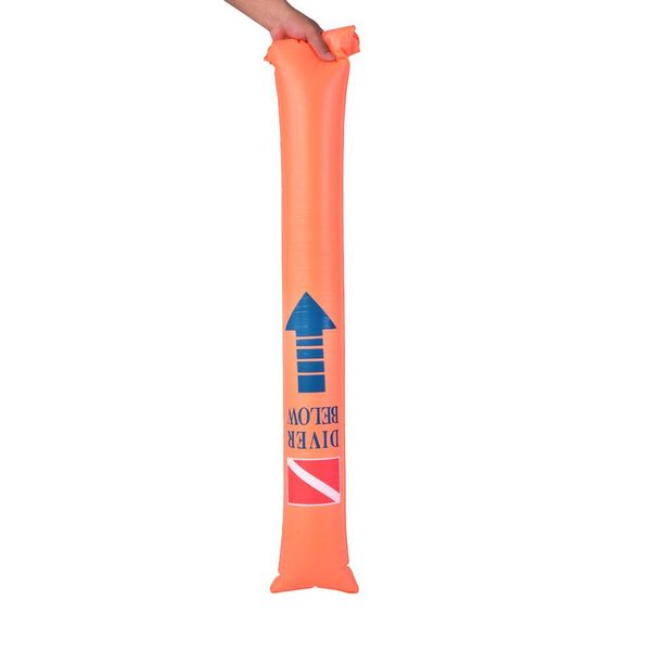 

142x16cm diving buoy high visibility inflatable swim float scuba diving surface marker buoy inflatable tube safety signal