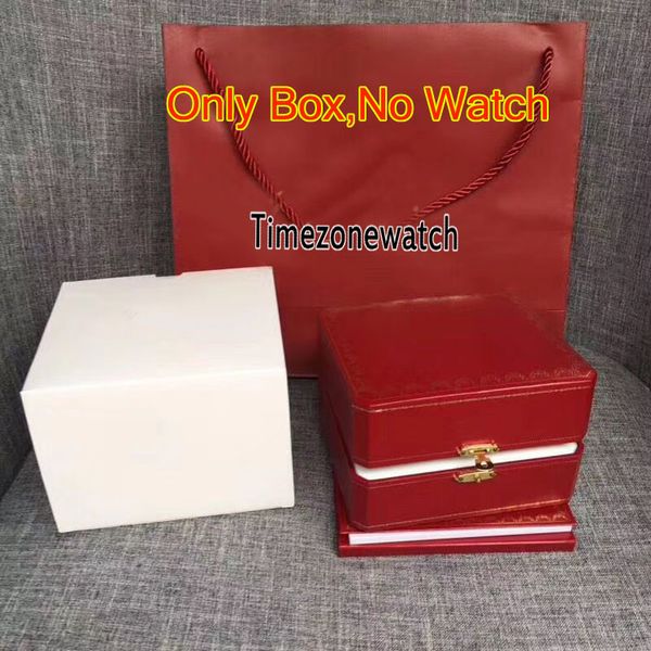 2023 Markenuhr Original-Uhrenboxen mit Handbuch Internationales Zertifikat Uhrenzubehör Buchkarte CARBOXS Rote Lederbox Tasche C1