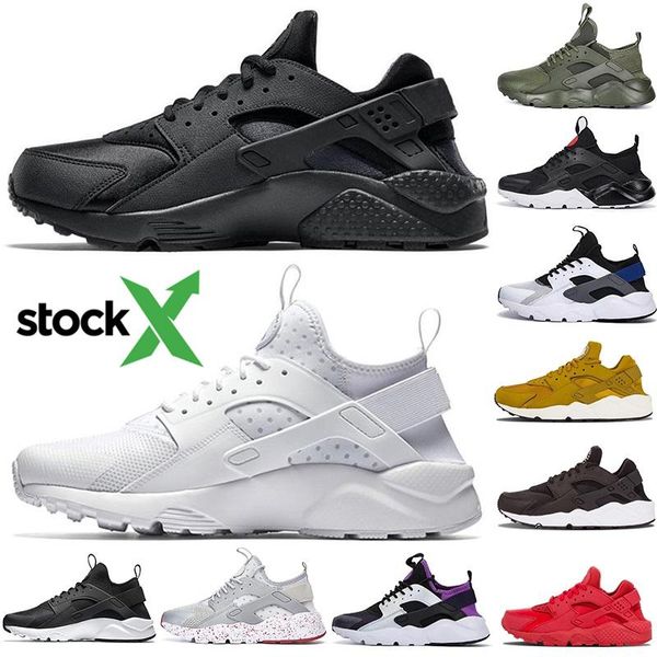 

stock x 2020 classic huarache 1.0 4.0 running shoes triple black white olive huraches 1s men women outdoor casual trainer sneakers 36-45