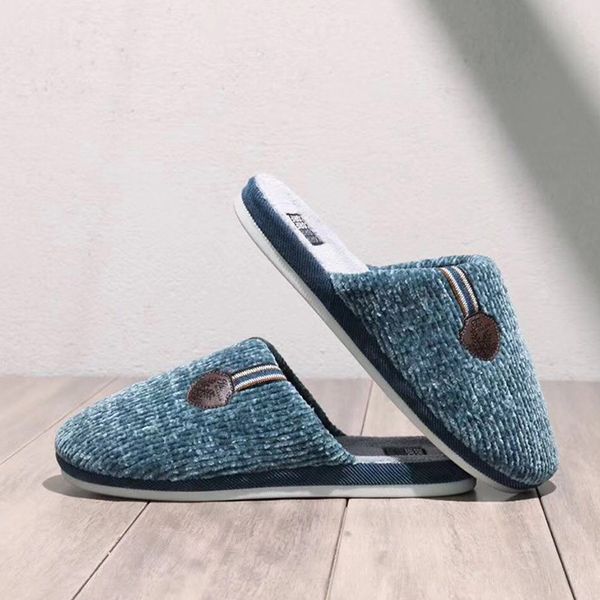 

autumn and winter mens cotton slippers korean version indoor antiskid thick bottom warm floor home simple basin slipper man, Black
