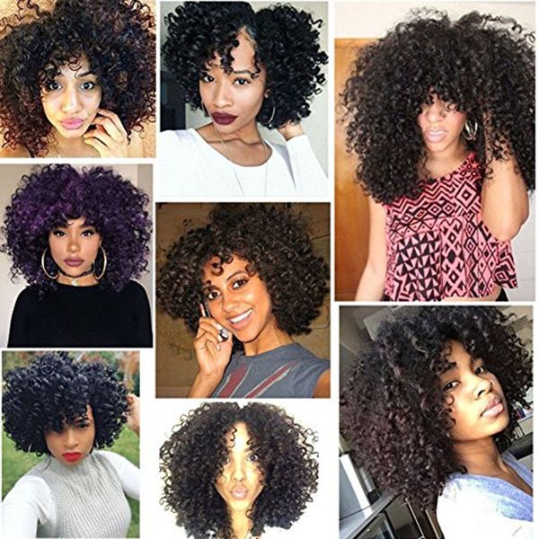 

natural color virgin human hair bundles aunty funmi curly hairweaves weft 10-30inch 3 bundle hairextensions, Black
