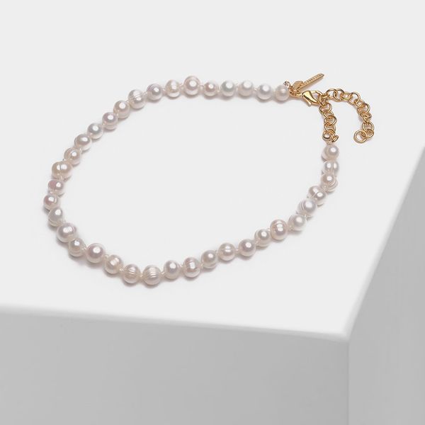 

fashion pearl minimalist necklace, Silver