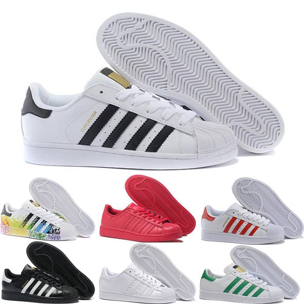 

2019 classic superstar white black gold junior superstars 80s pride casual shoes women mens trainers hologram iridescent sports designer sho