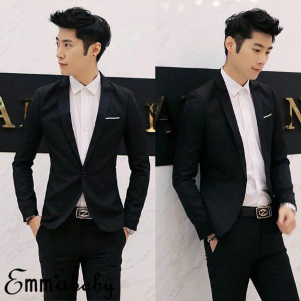 

US Fashion Men Classic Formal Business Suit Blazer Slim Fit Luxury Coat Jacket