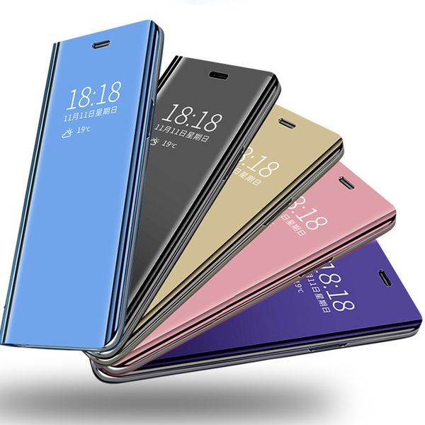 

новое прибытие смарт зеркало флип 360 телефон случае для samsung galaxy s9 s10 plus прозрачной крышкой для samsung s10e s7 s6 смартфон случа