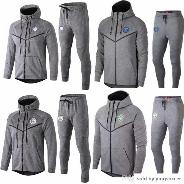 

paris hoodie sweater winter city soccer jersey tracksuit sportswear champion long sleeve kits brazil football training suit jacket, Blue;black