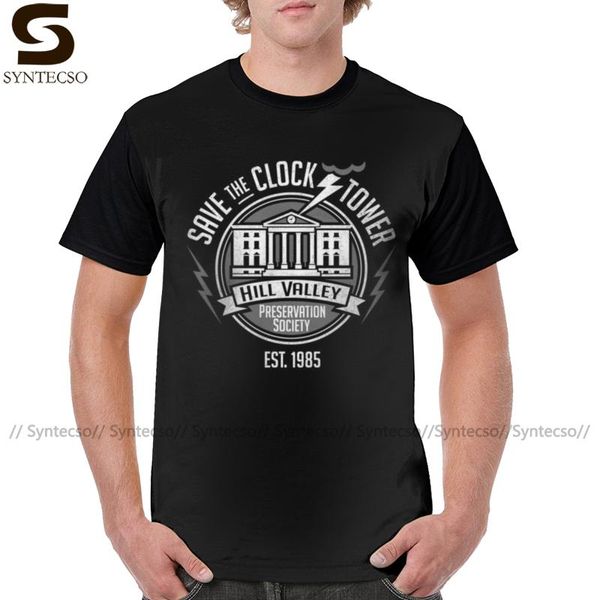 

back to the future тенниска save the clock tower t-shirt mens basic футболочка 4xl cute полиэстер graphic tshirt, White;black