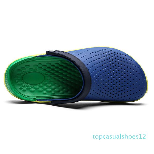 

2019 summer new mens crocks shoes clogs sandals eva lightweight beach slippers for men women garden crocse shoe flip flop t200420 t12, Black