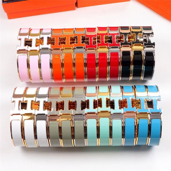 

Розовое золото женщины браслет с 18-каратного золота письмо пряжки красочные эмал