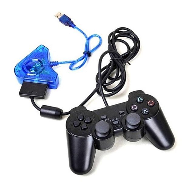 

usb interface dual ports converter joypad adapter cable keypad game controller home durable pc electric driver for ps1 psx car