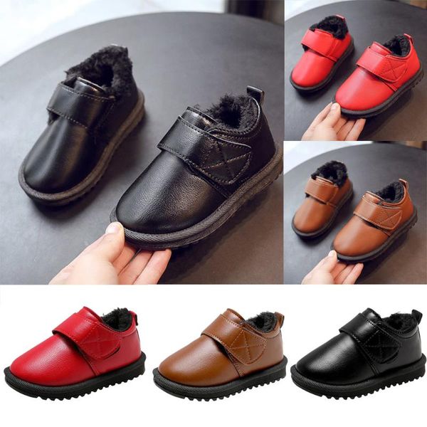 

2020 new fashion girls boots princess shoes girl/boy comfortable warm children casual shoes sport boots cotton girls, Black;grey