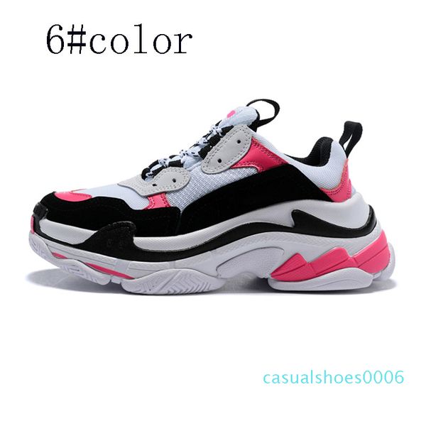 

designer shoes fashion paris 17 fw casual triple sneaker mens women black pink white sports sneakers size 36-45 c06