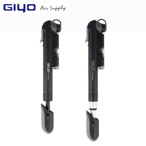 

giyo gp-41s mtb road bicycle pump barometer gauge 100 psi high pressure mini cycling air pump for fork & rear suspension