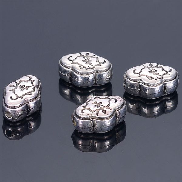 

100pcs 17*12*8 mm vintage inspired ethnic acrylic antique style design spacer charm bead for diy bracelet jewelry making, Black