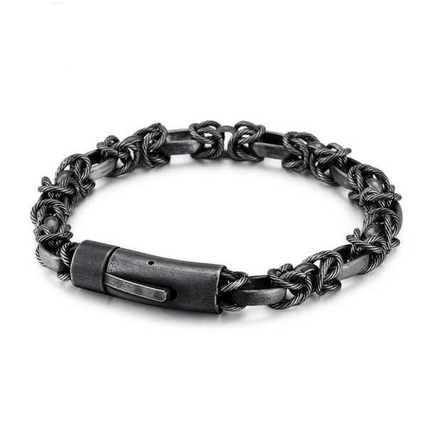 

domineering highlights personality wearing jewelry men's fashion titanium steel bracelet jewelry, Black