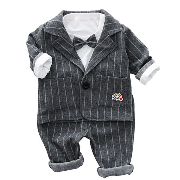 

baby boy suit set вечернее платье для малышей дети 3 шт рубашка пальто брюки партия свадебная одежда лук наряд мальчики джентльмен одежда t2, White