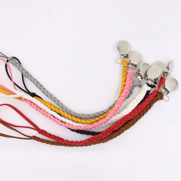

new rope delicacy hand weave anti-chain anti-off rope baby nipple clip/chain simple baby pacifier chain pacifier clips