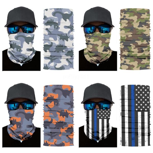 

shipping outdoor skull scarf windproof uv protection print bandana multifunction cycling face mask magic turban scar #346#627, Blue;black