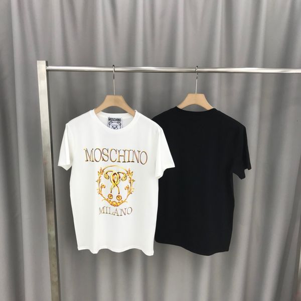 

2020ss spring and summer new high grade cotton printing short sleeve round neck panel t-shirt size: -l-xl-xxl-xxxl color: black white 06aa, White;black