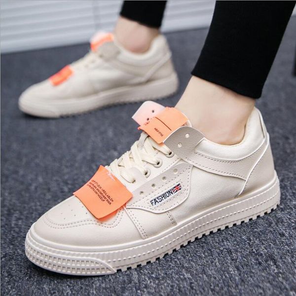 

tide 2018 new wild low-sneakers men hip-hop street dance shoes trend fashion casual men's shoes white, Black