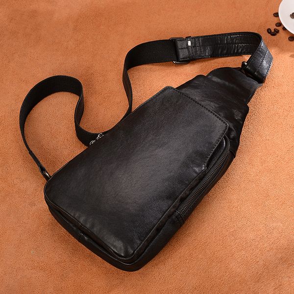 

chest-sling crossbody daypack one-shoulder-bag men chest bag travel outdoor chest crossbody vintage leather pack bag
