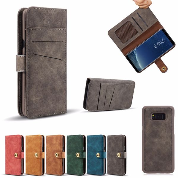 Für Samsung Galaxy S10 S10 Plus S9 S8 Note 8 9 PU Ledertasche Telefon Rückseite mit Ständer Flip Wallet Case