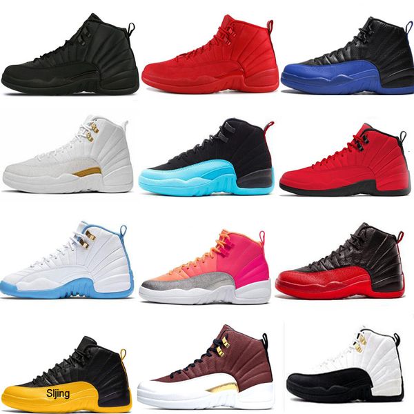 

new 12 12s winterized wntr basketball shoes taxi playoffs game royal ball punch university gold blue gym red black white men shoes