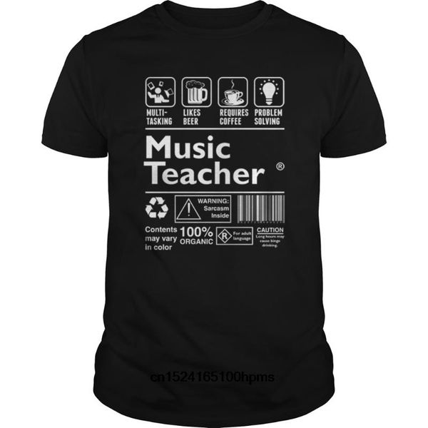 

funny men t shirt women novelty tshirt music teacher t shirt women's dark tee -cool t-shirt, White;black