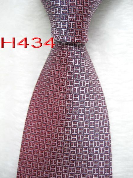 

H434 # 100% Шелковый жаккардовый плетеный мужской галстук ручной работы