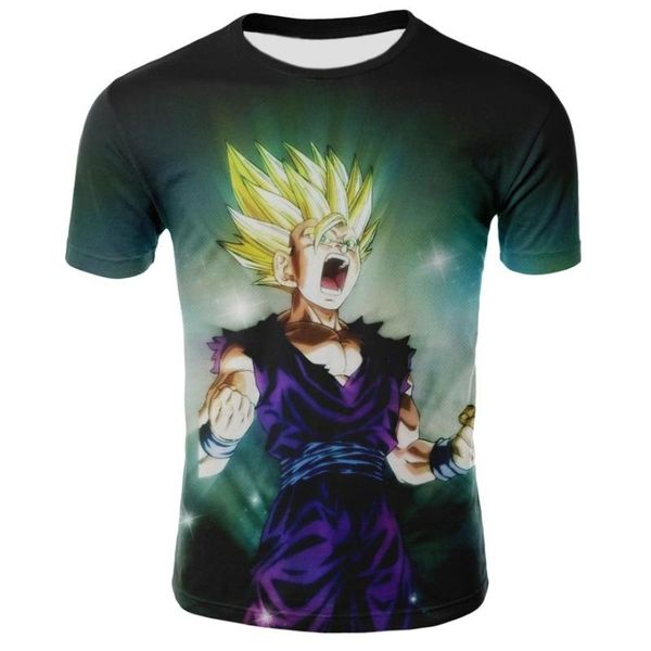 

3d t-shirt anime z wukong summer fashion t-shirt male / male anime printing cartoon cool short sleeve, White;black
