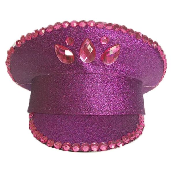 

british performance cap bright slice rose cap stage hat patch hat women military hat, Blue;gray