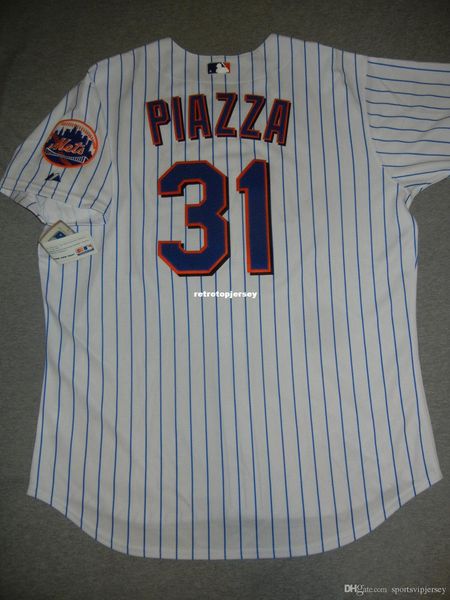 

retro #31 mike piazza majestic new york ny jersey home 52 hof syndergaard mens stitched baseball jerseys, Black;blue