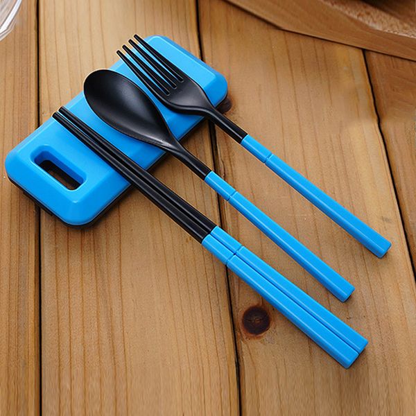 

new folding travel dinnerware set tableware cutlery fork chopsticks set for kids bento lunch box accessories aug889