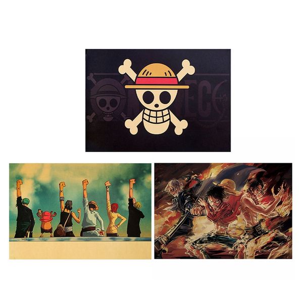 

50.5x35cm home decor wall stickers luffy chopper wanted vintage paper one piece wanted posters anime posters