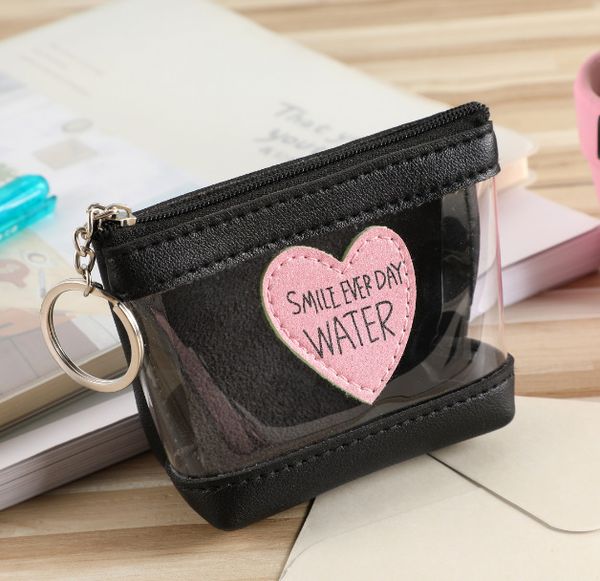 

2019 fashion womens lady kid coin wallet pvc lady small mini coin pouch zipper money key earphone line holder purse, White