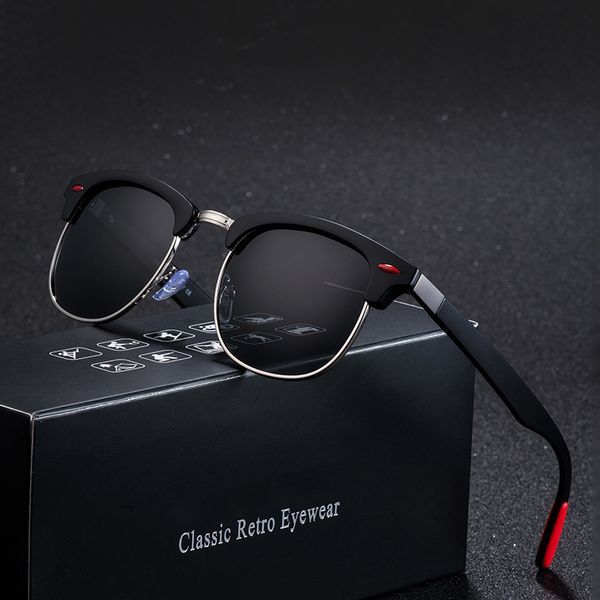 

curtain sun glasses classic polarized men women retro brand designer female male fashion mirror sunglass a6, White;black