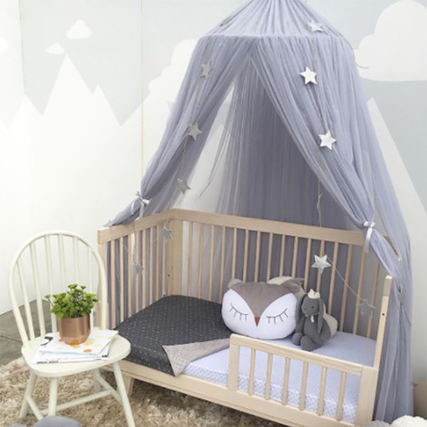 

junejour hanging kids bedding mosquito net dome bed canopy cotton home decor bedcover curtain for baby kids reading playing