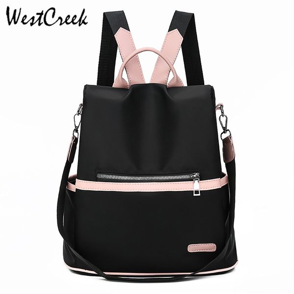 

westcreek brand anti theft women backpack purse oxford cloth canvas back pack female student bookbag fashion travel bag