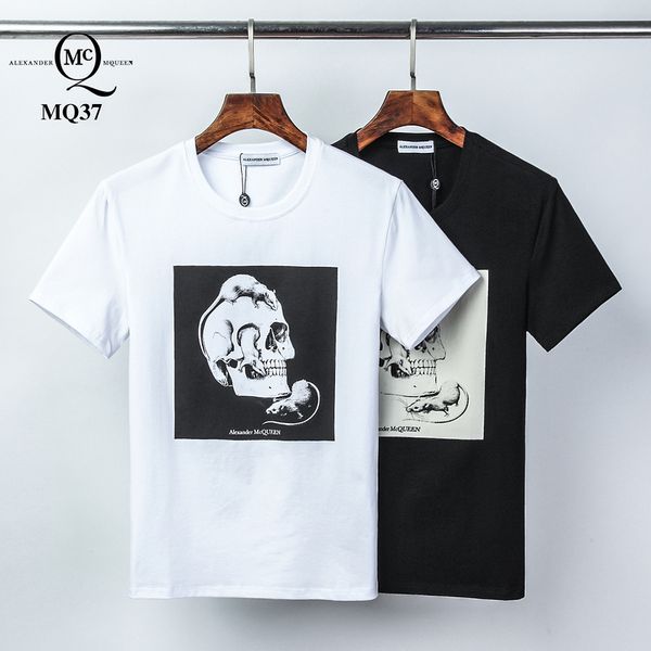 

19ss mens designer t shirts multiple changeable eye printing large size cotton fashion trend breathable style t shirts, White