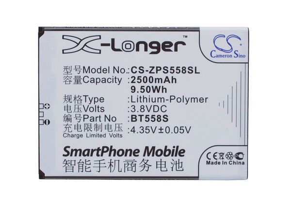 

cameron sino 2500mah battery bt558s for zopo s5580, speed 7