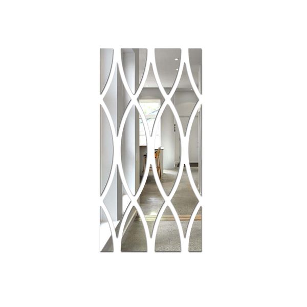 

removable mirror wall stickers geometric shape mirrored decal home decoration uk