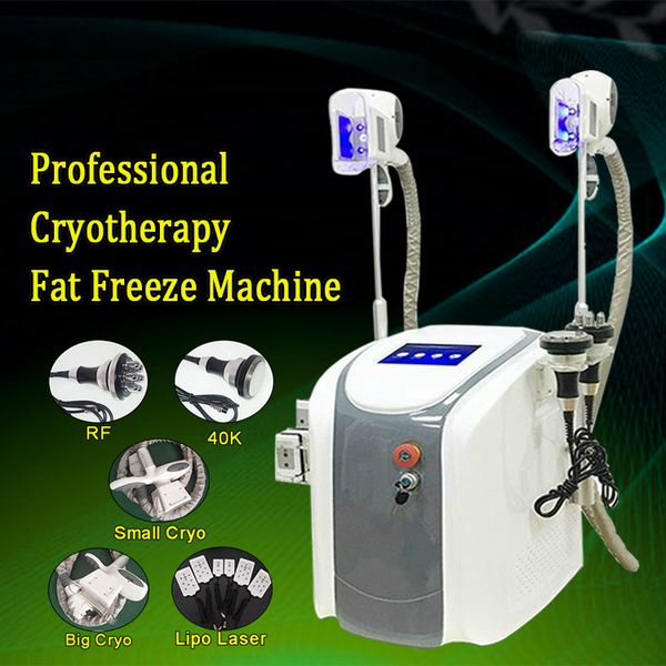 

2020 professional cryolipolysis e fat lipolaser cavitation rf fat ing dual cryo handles shape cool body sculpting slimming machine